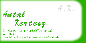 antal kertesz business card